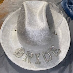 Bride cowgirl hat